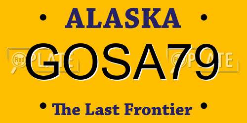 GOSA79 Alaska License Plate