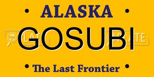 GOSUBI Alaska License Plate