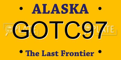 GOTC97 Alaska License Plate