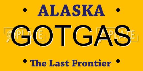 GOTGAS Alaska License Plate