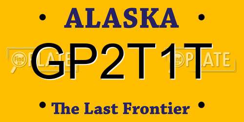 GP2T1T Alaska License Plate