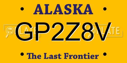 GP2Z8V Alaska License Plate