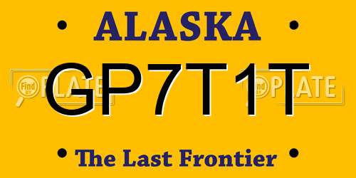 GP7T1T Alaska License Plate