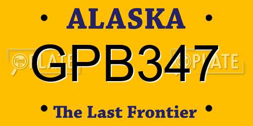 GPB347 Alaska License Plate