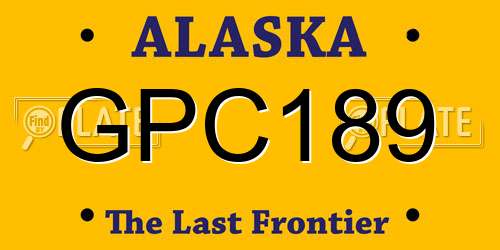 GPC189 Alaska License Plate