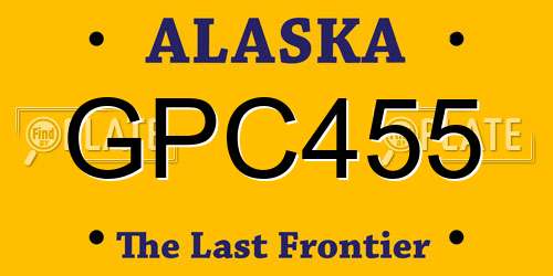 GPC455 Alaska License Plate