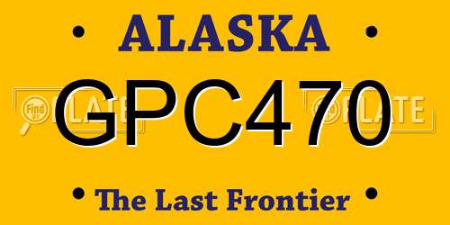GPC470 Alaska License Plate