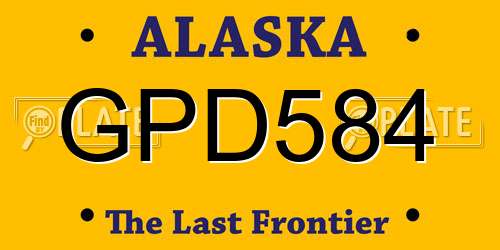 GPD584 Alaska License Plate