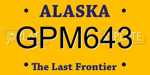 GPM643 Alaska License Plate