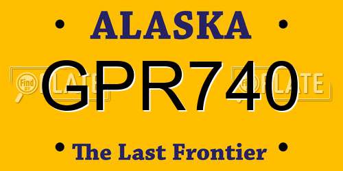GPR740 Alaska License Plate