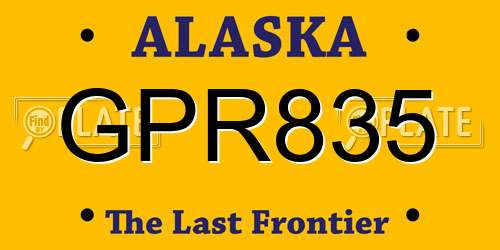 GPR835 Alaska License Plate