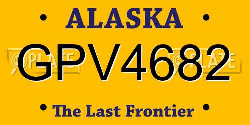 GPV4682 Alaska License Plate