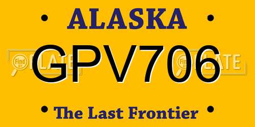 GPV706 Alaska License Plate