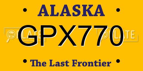 GPX770 Alaska License Plate