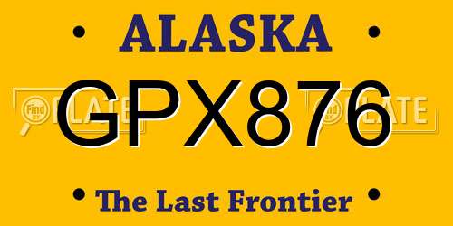 GPX876 Alaska License Plate