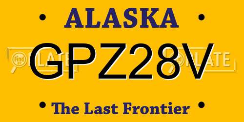GPZ28V Alaska License Plate