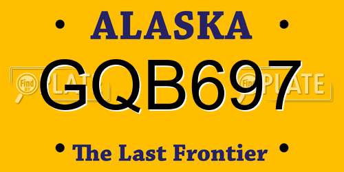 GQB697 Alaska License Plate
