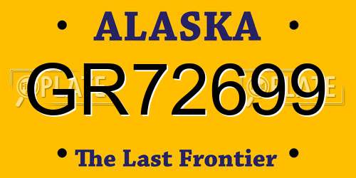GR72699 Alaska License Plate
