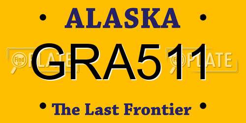 GRA511 Alaska License Plate