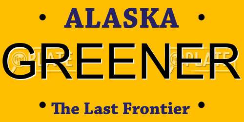 GREENER Alaska License Plate