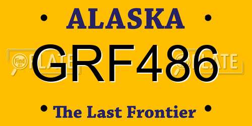 GRF486 Alaska License Plate