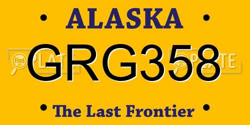 GRG358 Alaska License Plate