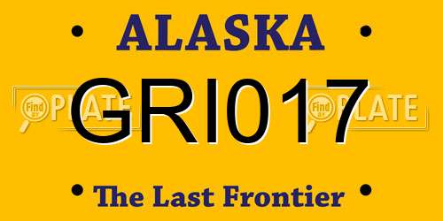GRI017 Alaska License Plate