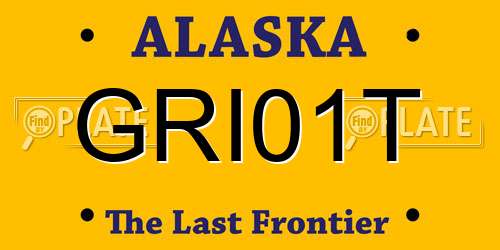 GRI01T Alaska License Plate