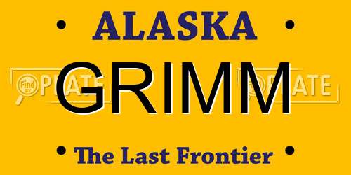 GRIMM Alaska License Plate