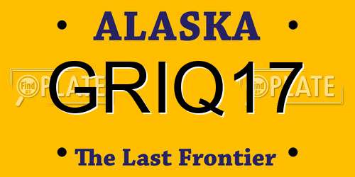 GRIQ17 Alaska License Plate