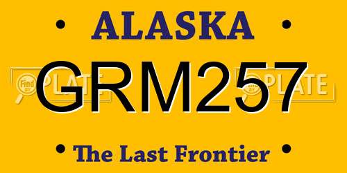 GRM257 Alaska License Plate