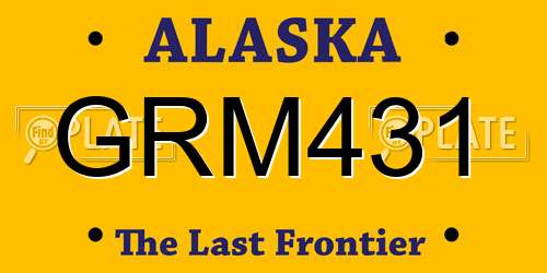 GRM431 Alaska License Plate