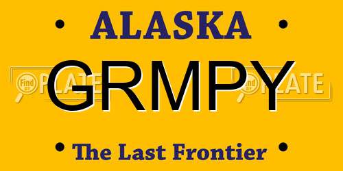 GRMPY Alaska License Plate