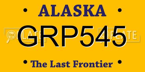 GRP545 Alaska License Plate