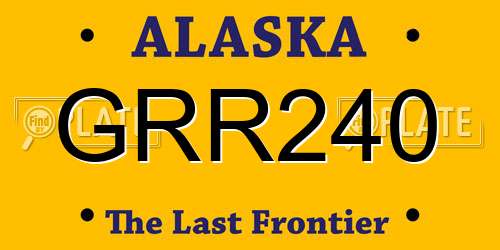 GRR240 Alaska License Plate