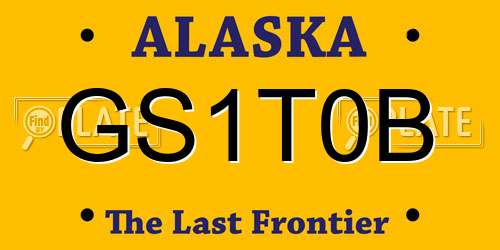 GS1T0B Alaska License Plate