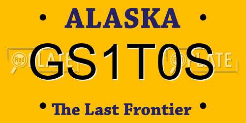 GS1T0S Alaska License Plate