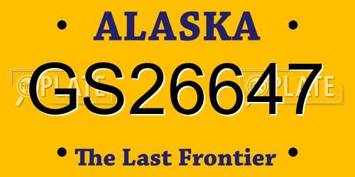 GS26647 Alaska License Plate