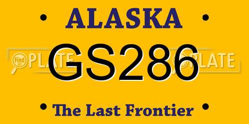 GS286 Alaska License Plate