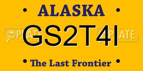 GS2T4I Alaska License Plate