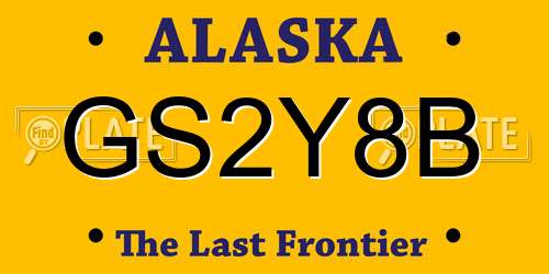 GS2Y8B Alaska License Plate