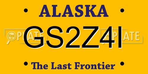 GS2Z4I Alaska License Plate