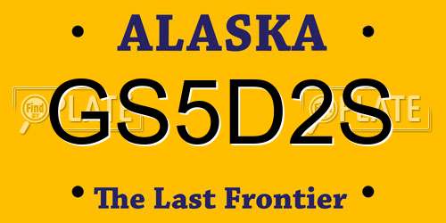 GS5D2S Alaska License Plate