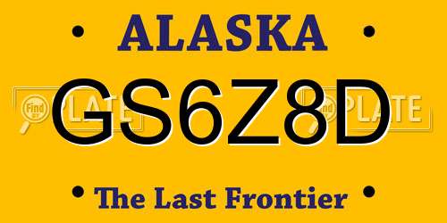 GS6Z8D Alaska License Plate