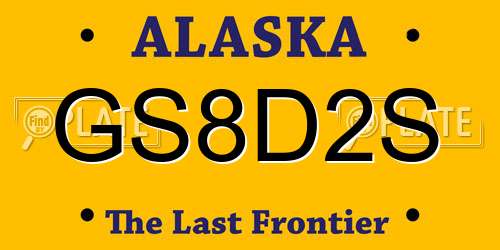 GS8D2S Alaska License Plate