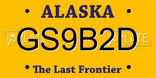 GS9B2D Alaska License Plate