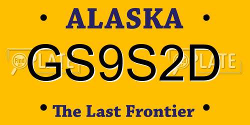 GS9S2D Alaska License Plate