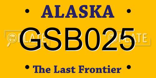 GSB025 Alaska License Plate