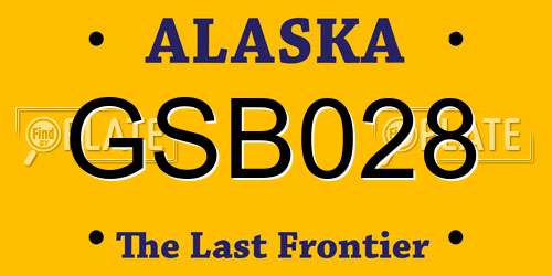 GSB028 Alaska License Plate