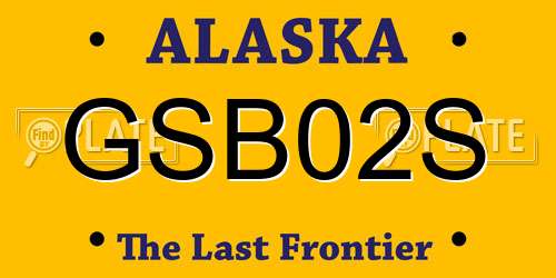 GSB02S Alaska License Plate